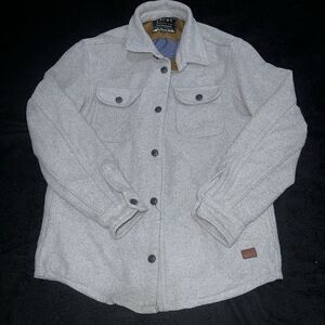 JACHS NEW YORK MEN’S Wool Blend Lined Shirt Jacket Grey Size Medium